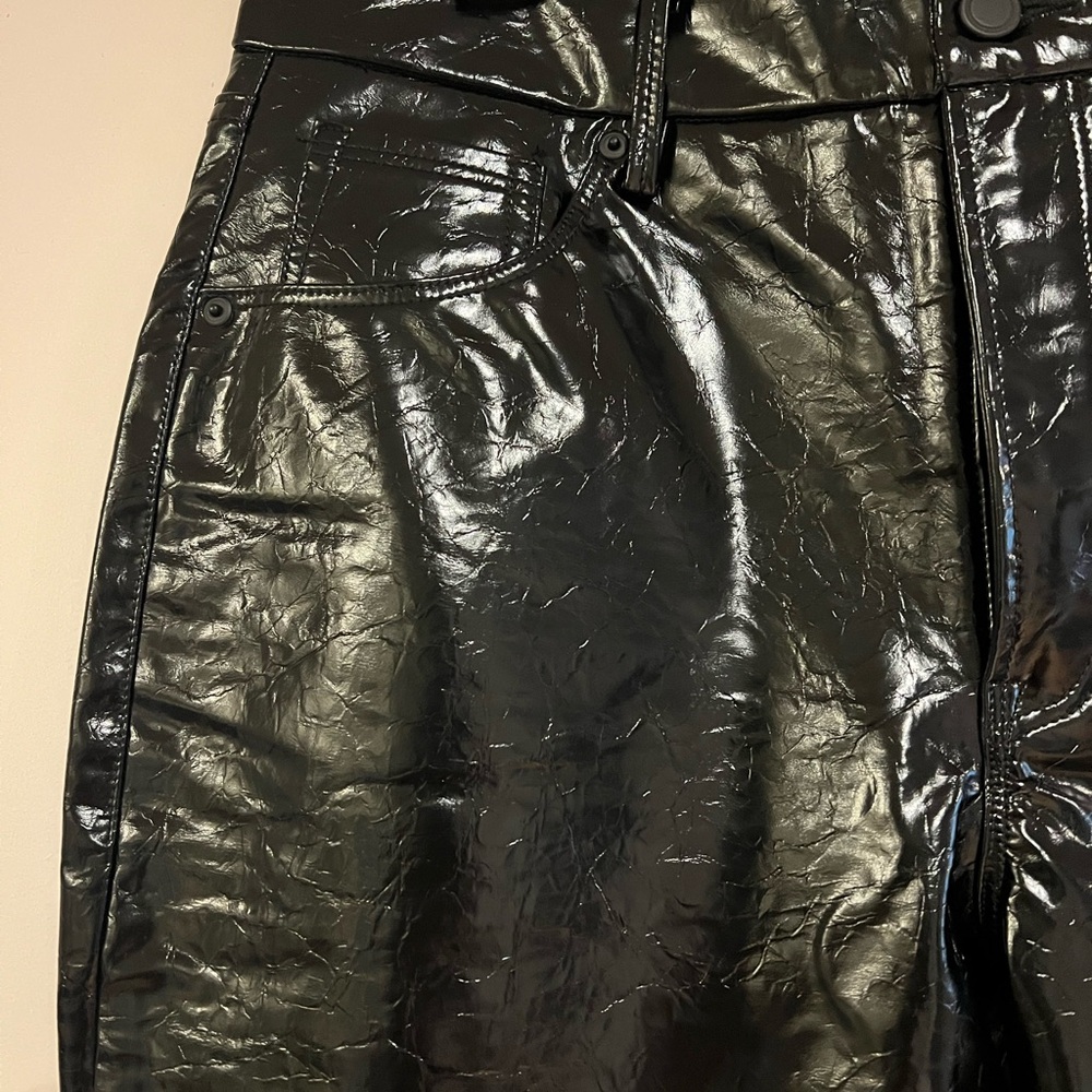 Good American Glossy Black Pants - Picture 4 of 5